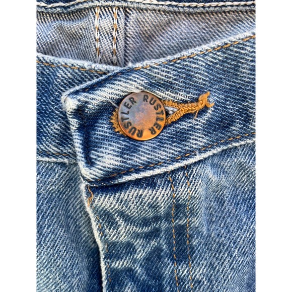 Rustler Men's Blue Jeans High Rise Straight Leg Denim 90s 36x30 - Picture 7 of 8